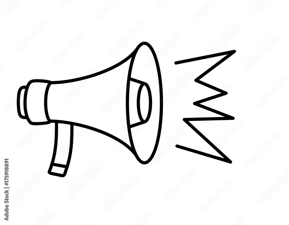 拡声器(線画、声) 拡声器(線画、声)