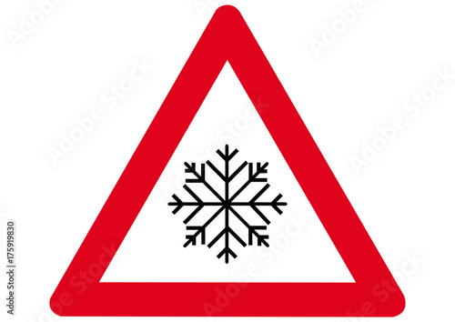 Schild Achtung Frost