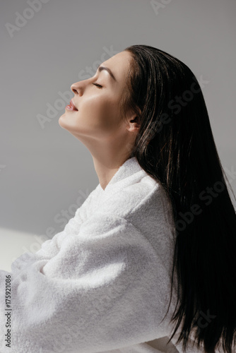 Canvas Print Young woman with dewy skin