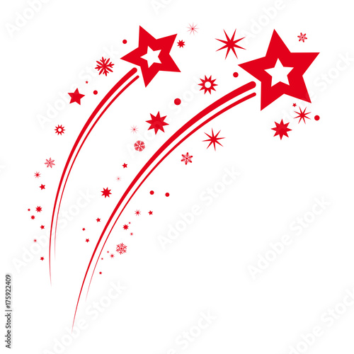 Weihnachtliche Dekoration - rote Sterne