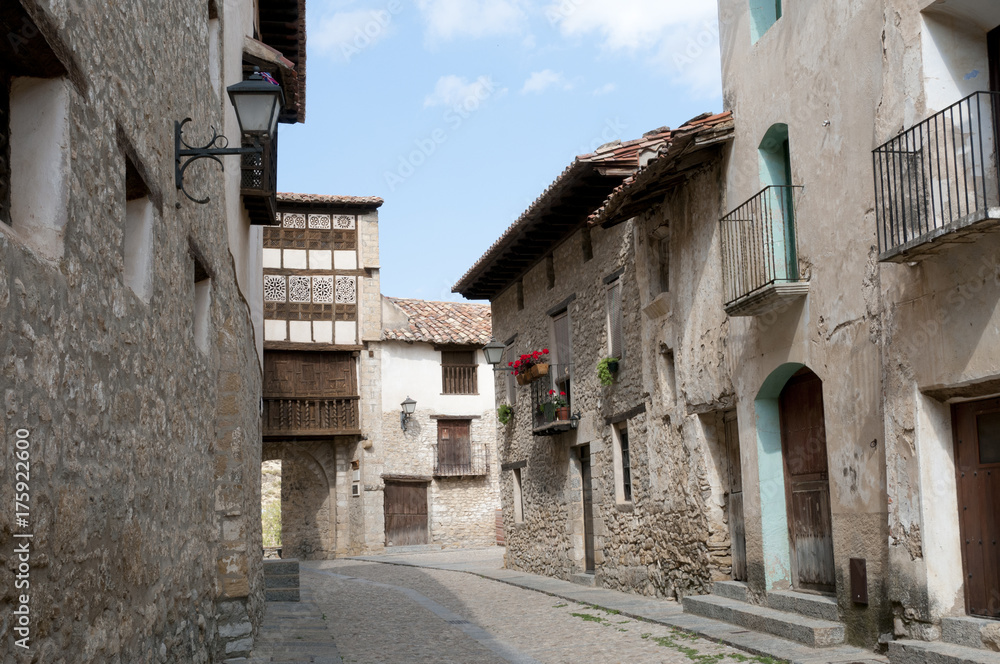 Medieval village of Mirambel in the Maestrazgo, Teruel, Spain
