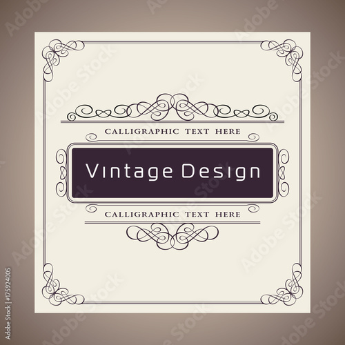 Vector Creative Card Template Design, Luxury Vintage and Retro Invite