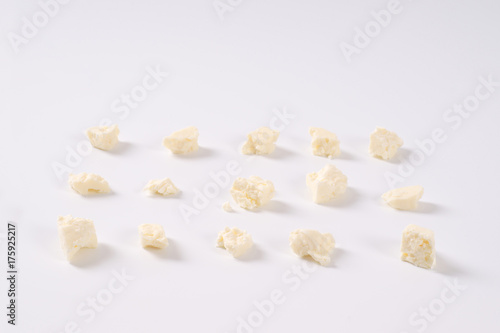 Fotografie crumbled white cheese