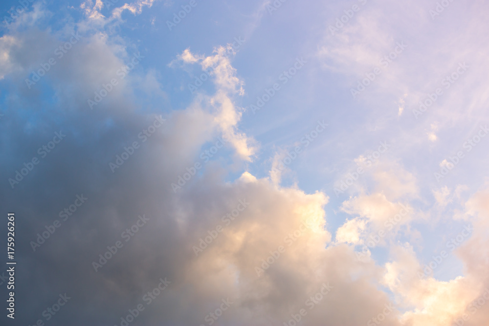 Obraz premium Blue sky white clouds background cloudy texture 