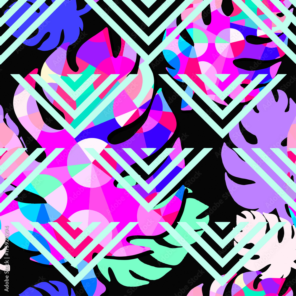 Exotic seamless tropical pattern