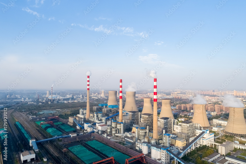 Obraz premium thermal power plant closeup