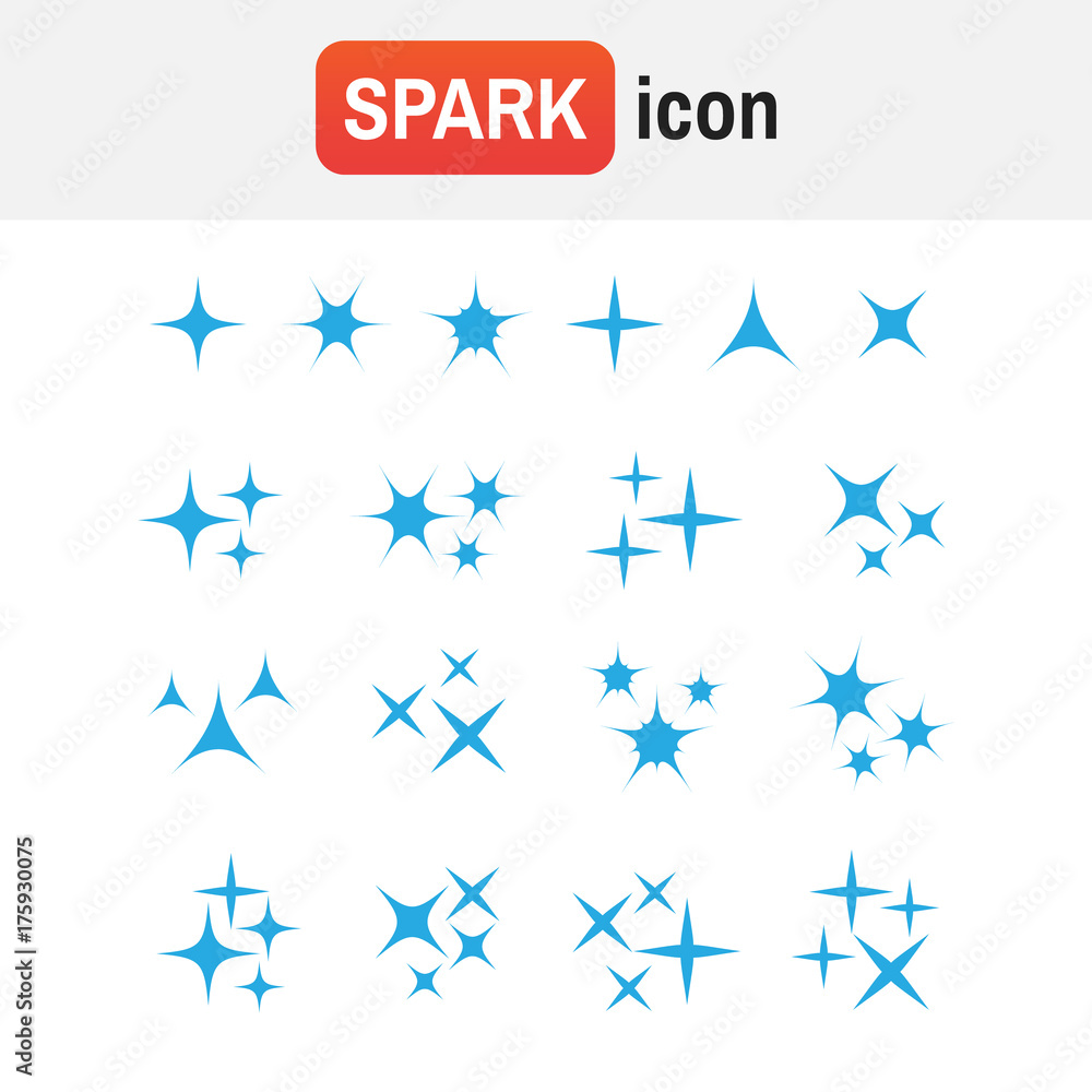 Icon bright twinkle. Sparkles icon set. Star element, light Icon bright twinkle. Sparkles icon set. Star element, light