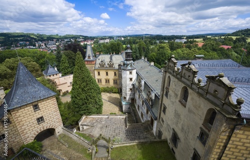Courtyard of medieval Gothi...