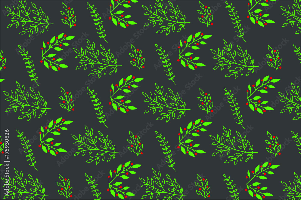 Christmas floral pattern Christmas floral pattern
