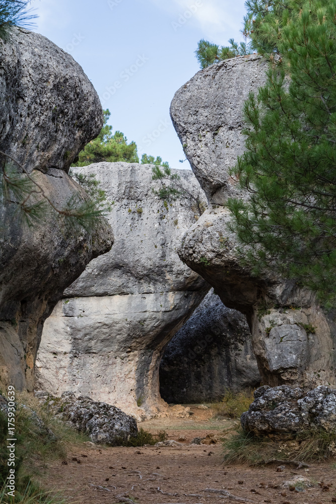 the Enchanted City, set of limestone rocks in the Spanish province of Castilla and Mancha