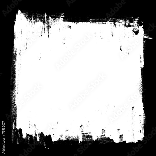 Vector background. Template, frame, old style vintage design. Graphic illustration. Black and white grungy textured background with attrition, cracks and ambrosia