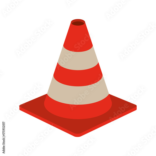 traffic cone icon image vector illustration design 
