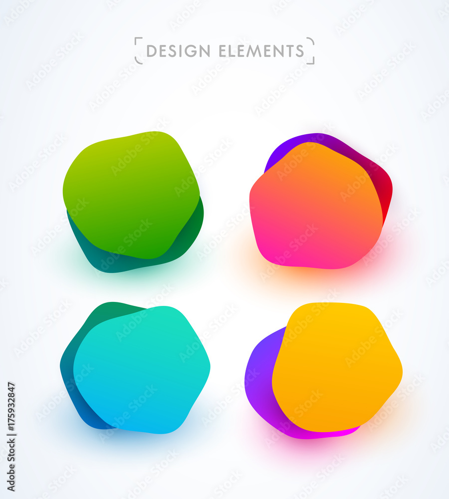 Modern abstract bubbles collection. Design and logo elements Modern abstract bubbles collection. Design and logo elements