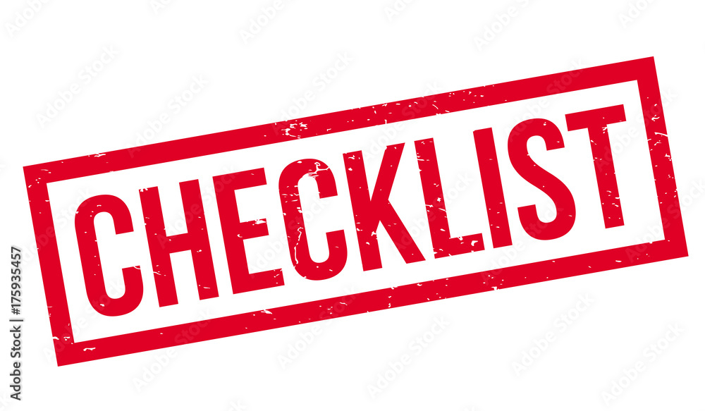 Checklist rubber stamp. Grunge design with dust scratches. Effects can be easily removed for a clean, crisp look. Color is easily changed. Checklist rubber stamp. Grunge design with dust scratches. Effects can be easily removed for a clean, crisp look. Color is easily changed.