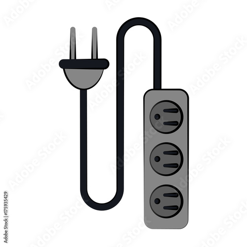 multiple outlets with plug icon image vector illustration design 