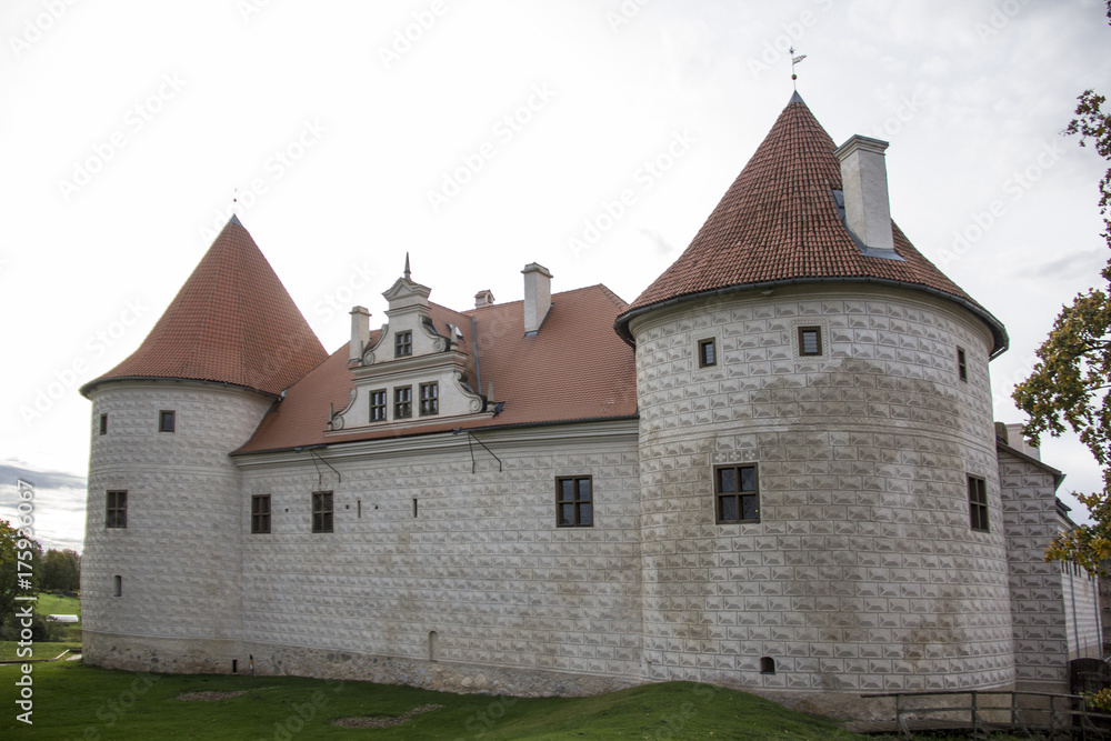 Livonia Order Castle was built in the middle of the 15th century. Bauska Latvia in autumn 