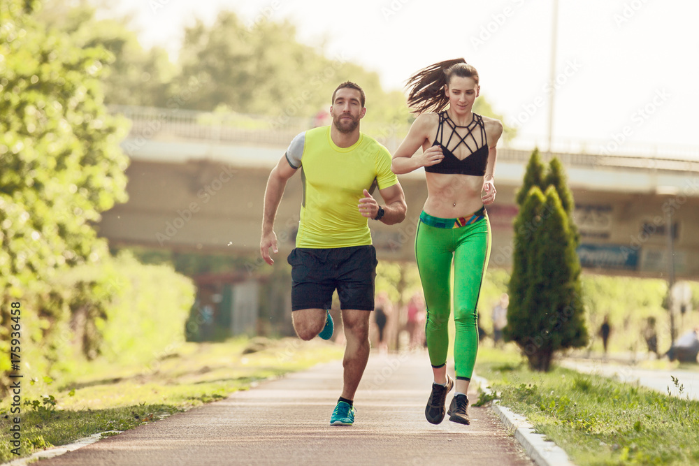 Fototapeta premium Happy Couple Exercising