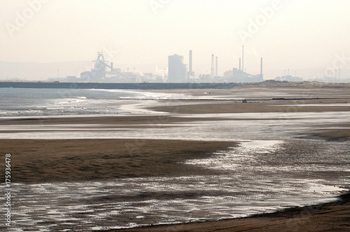 View from beach at Seaton Carew, Hartlepool, Durham, England photo