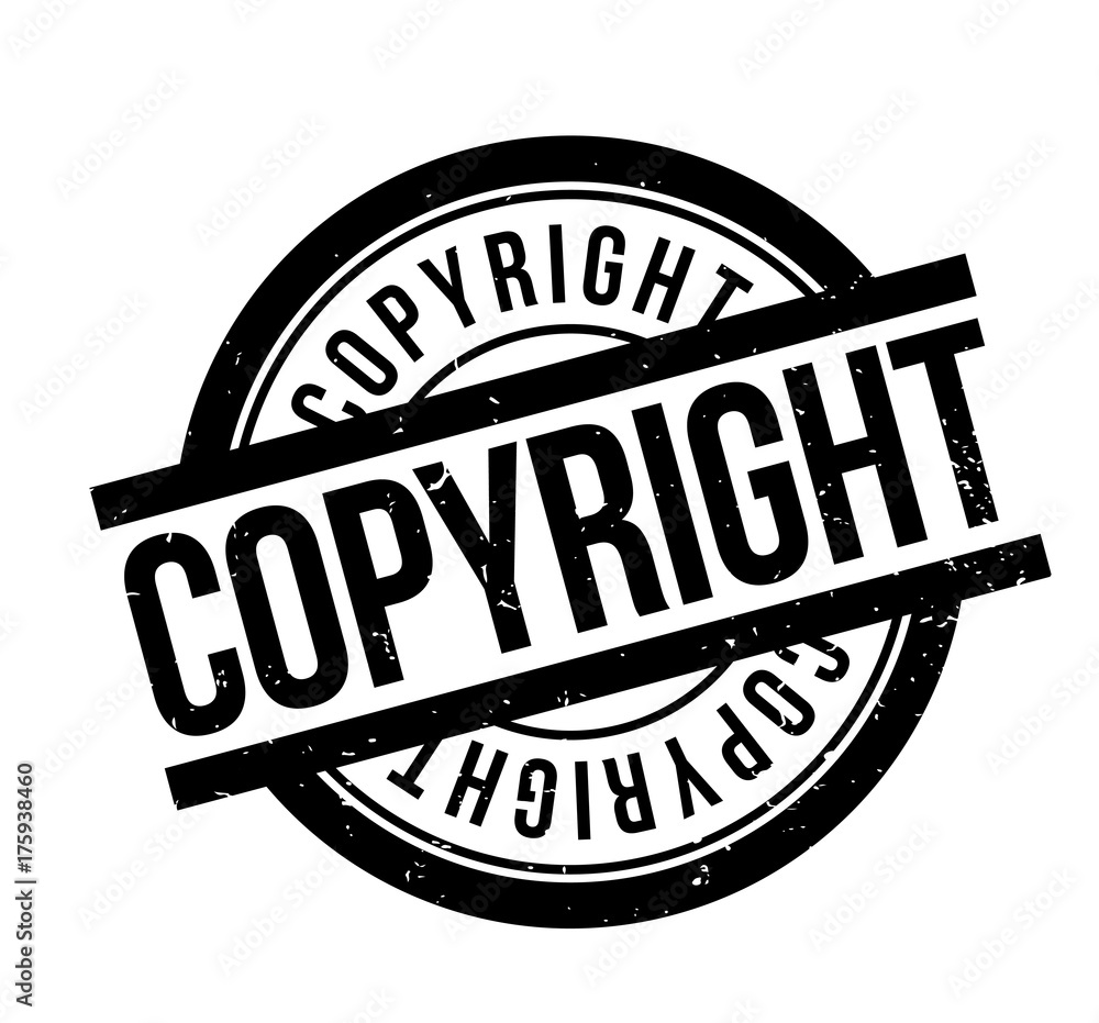 Fototapeta premium Copyright rubber stamp. Grunge design with dust scratches. Effects can be easily removed for a clean, crisp look. Color is easily changed.