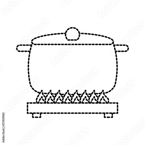 soup pan cap over stove burning cooking icon