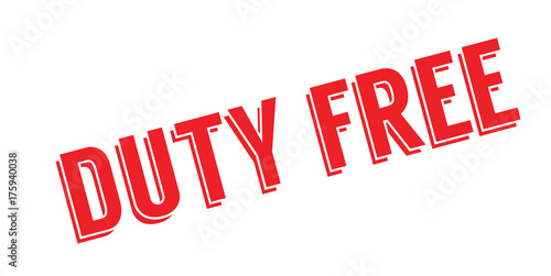Duty Free rubber stamp. Grunge design with dust scratches. Effects can be easily removed for a clean, crisp look. Color is easily changed.