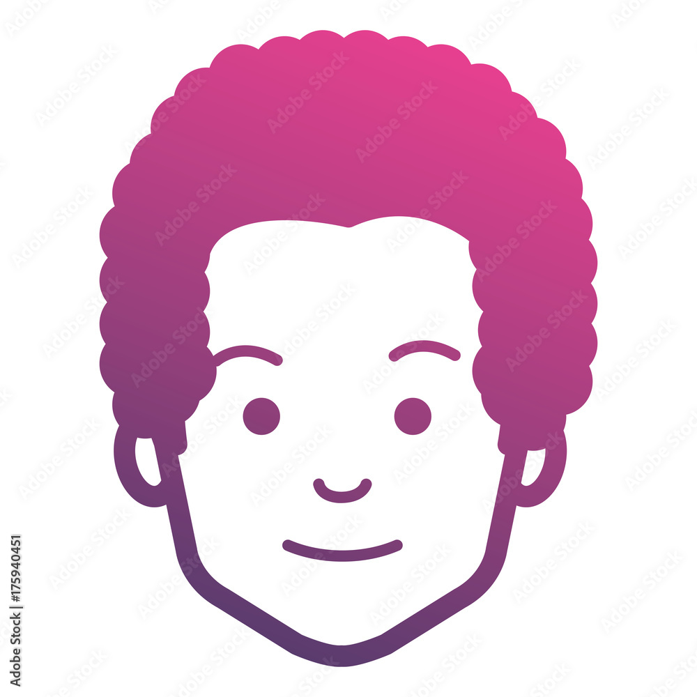 young man head avatar character