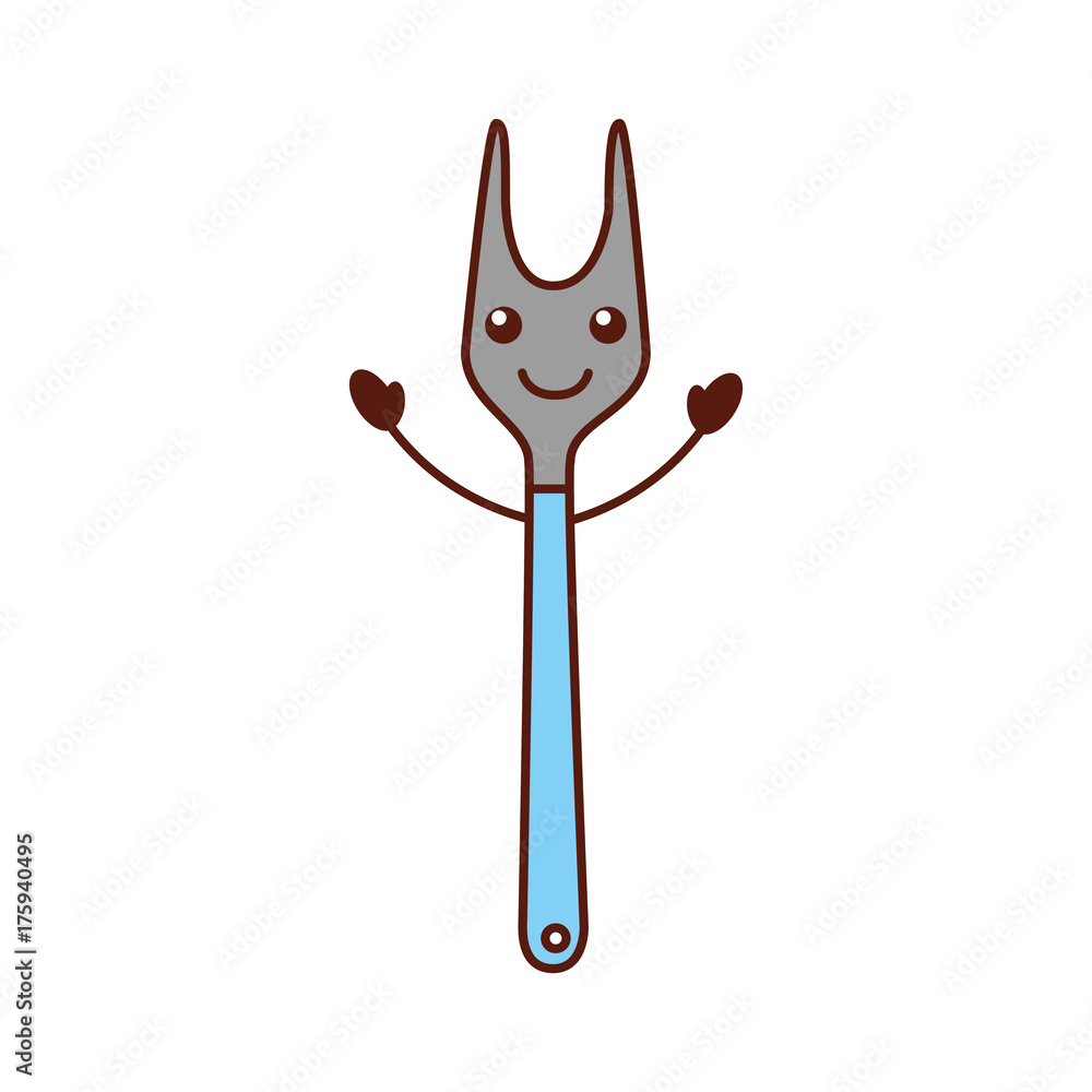 cartoon bbq or grill tool fork equipment cartoon bbq or grill tool fork equipment