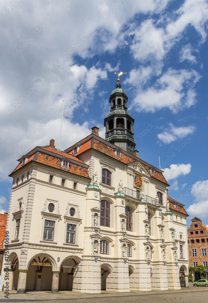 Baroque building of the town hall of Luneburg