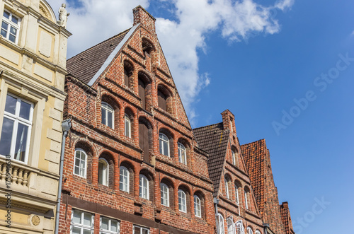 Historic facades in the old town of Luneburg