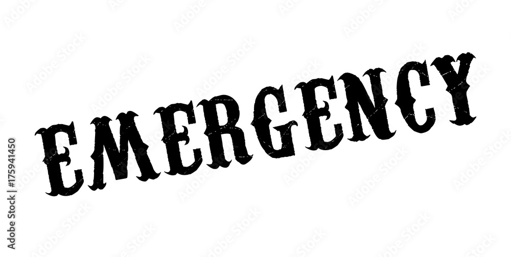 Emergency rubber stamp. Grunge design with dust scratches. Effects can be easily removed for a clean, crisp look. Color is easily changed. Emergency rubber stamp. Grunge design with dust scratches. Effects can be easily removed for a clean, crisp look. Color is easily changed.