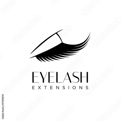 Eyelash extension logo. Vector illustration in a modern style