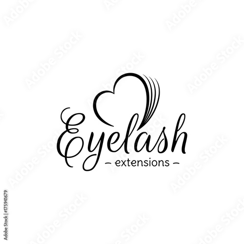 Eyelash extension logo. Vector illustration in a modern style