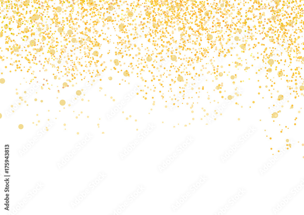 Bright golden particle glittering and shimmering abstract background