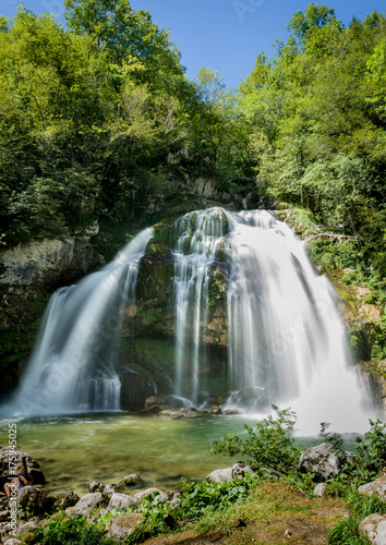 Virjil waterfall  Bovec Slovenia  Europe