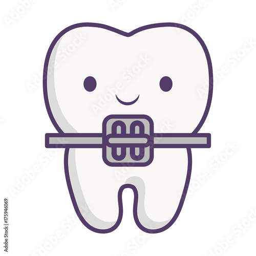 tooth with bracket icon