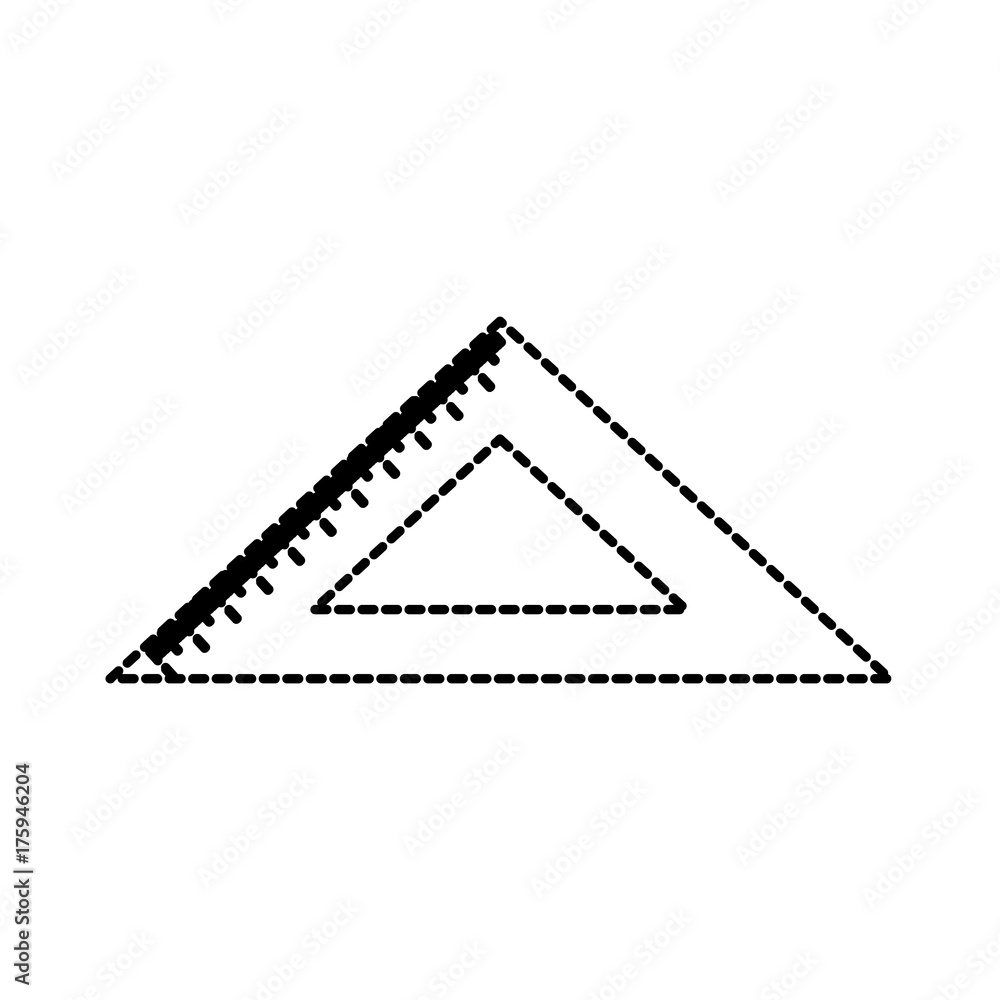 Obraz premium school ruler triangle geometry tool study