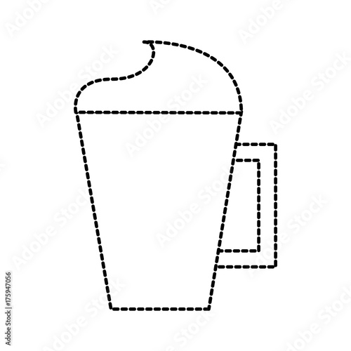 cup of capuccino or coffee with cream