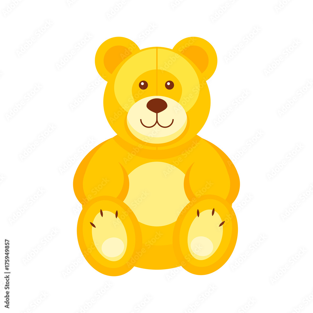 Pretty teddy bear. Kids toys vector illustration Pretty teddy bear. Kids toys vector illustration