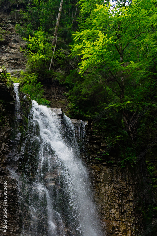 waterfall Zhenetskyi Huk Ukrainian Carpathians waterfall Zhenetskyi Huk Ukrainian Carpathians