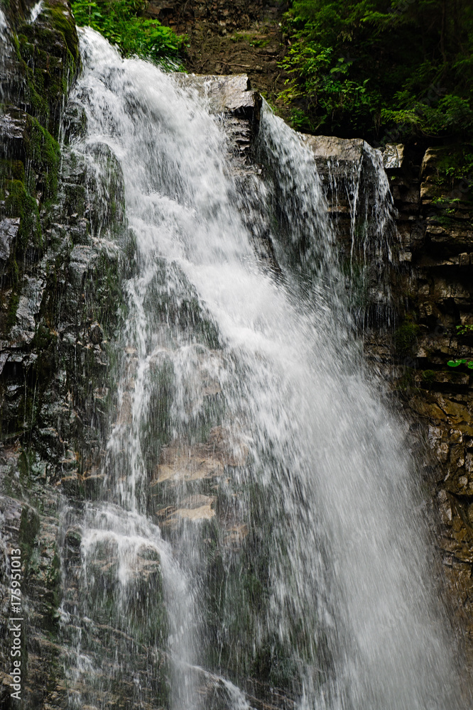 waterfall Zhenetskyi Huk Ukrainian Carpathians waterfall Zhenetskyi Huk Ukrainian Carpathians