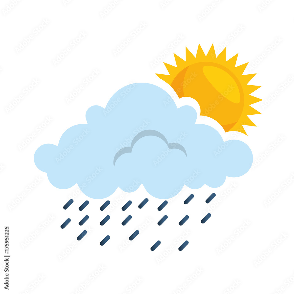 cloud weather with sun and rain cloud weather with sun and rain