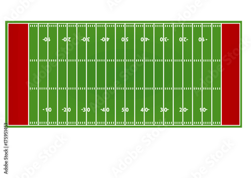 American football field. vector illustration