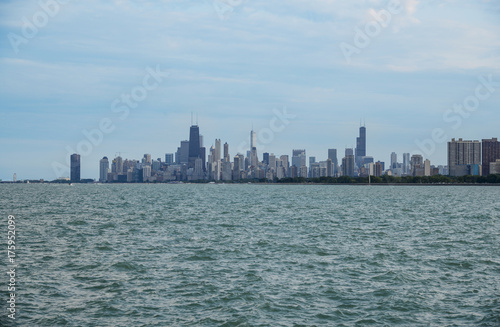 Chicago skyline with lake superior in front   USA