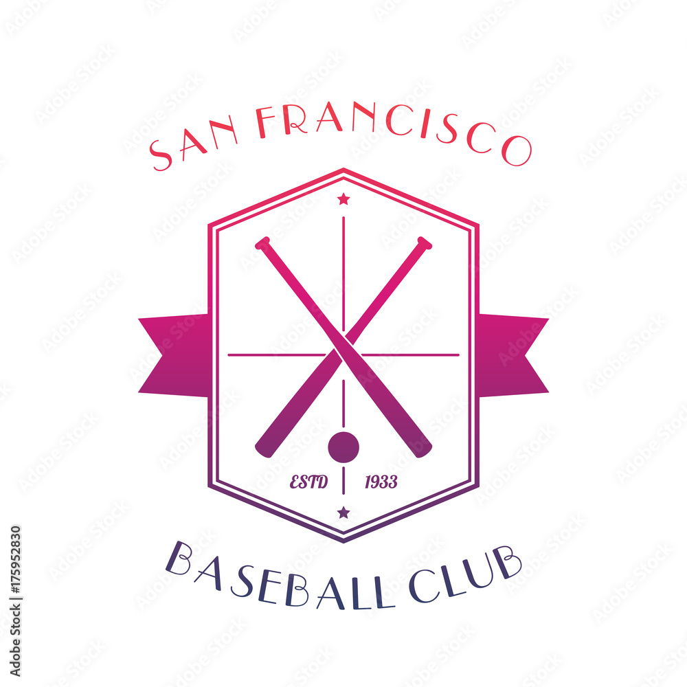 Fototapeta premium Baseball vector emblem