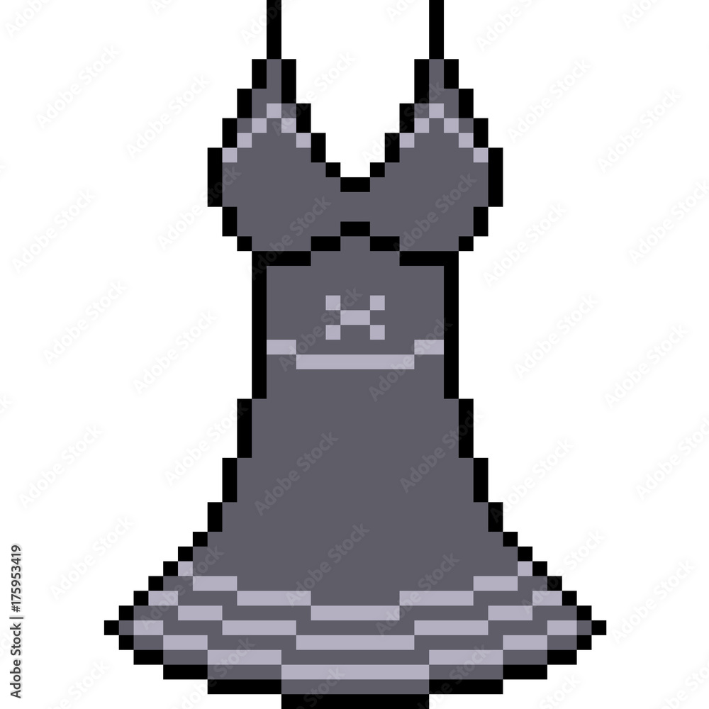vector pixel art dress