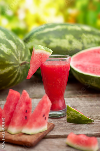 Tasty watermelon smoothie drink
