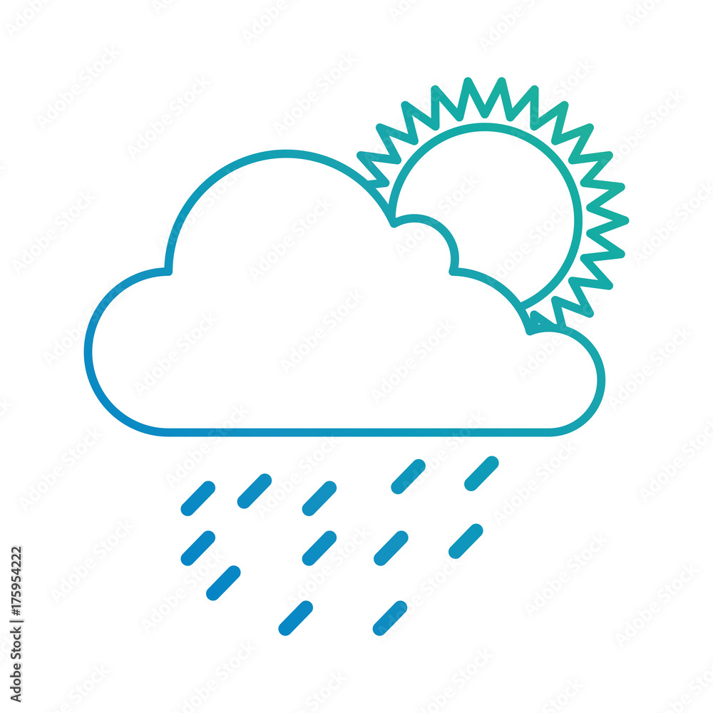 cloud weather with sun and rain cloud weather with sun and rain