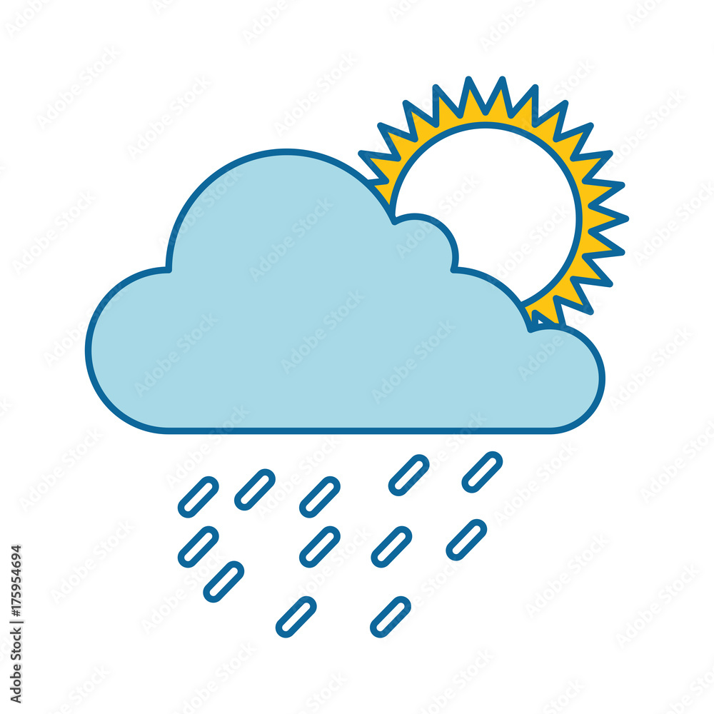 cloud weather with sun and rain cloud weather with sun and rain