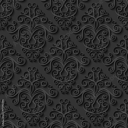 Abstract decorative 3d seamless pattern. Vector Illustration
