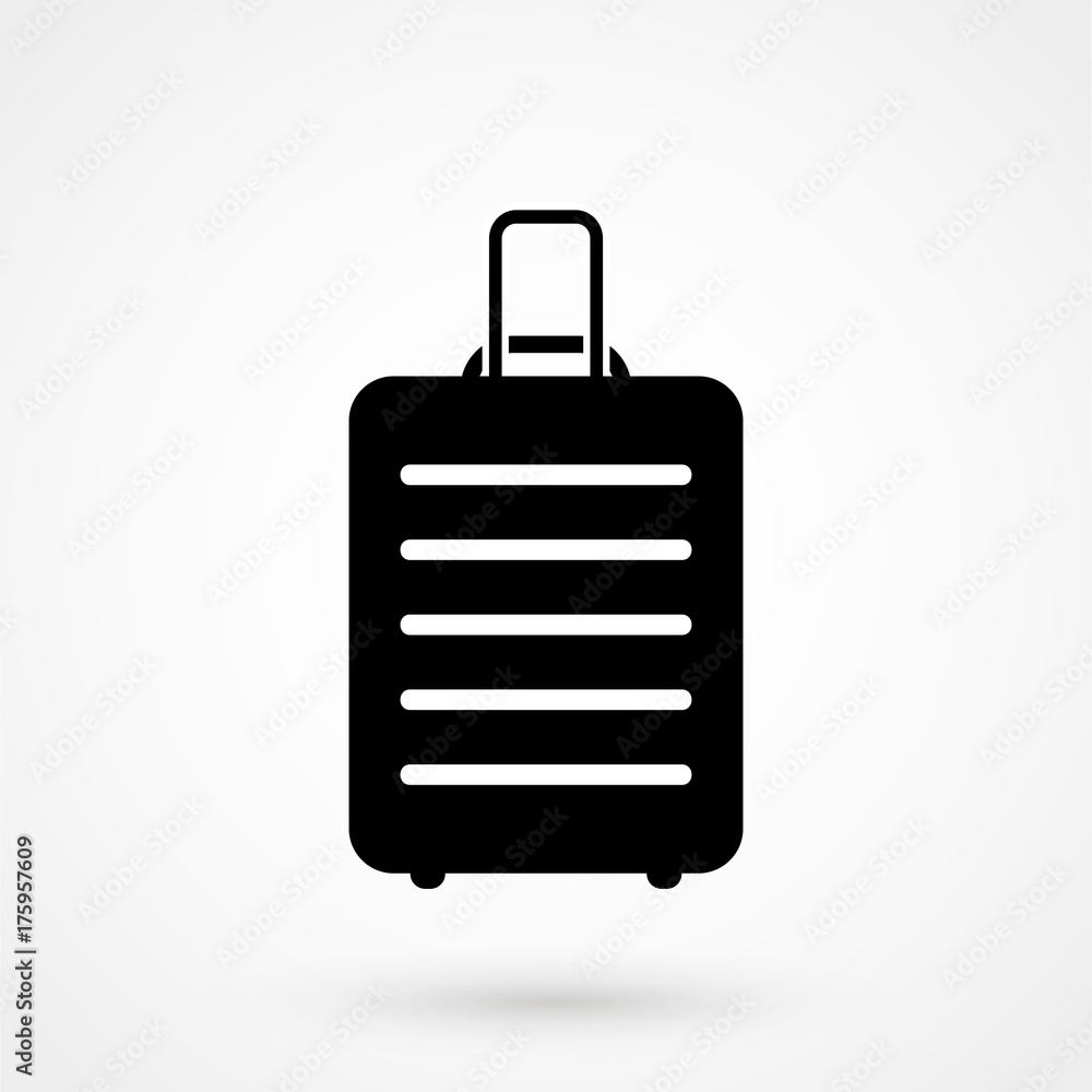 suitcase on wheels vector icon suitcase on wheels vector icon